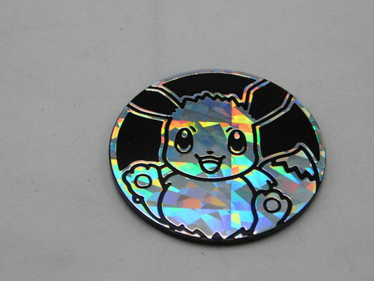 Pokemon Large Eevee Coin (Silver Cracked Ice Holofoil)