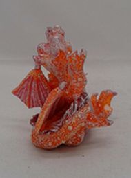 Load image into Gallery viewer, Mood Dragons Figurine Orange and Pink
