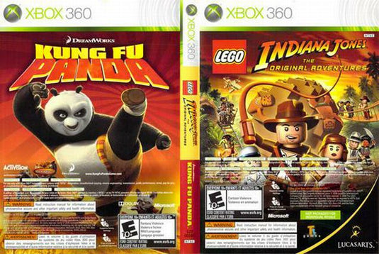 Xbox 360 LEGO Indiana Jones And Kung Fu Panda Combo [CIB]