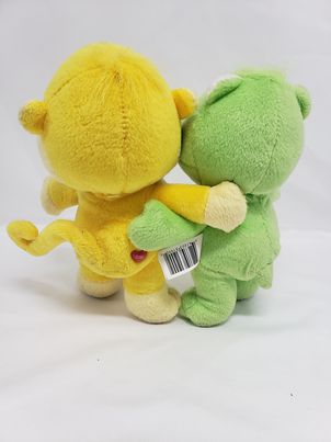 Load image into Gallery viewer, 2003 Care Bears Cuddle Pairs Good Luck &amp; Cousins Playful Heart Monkey 7”
