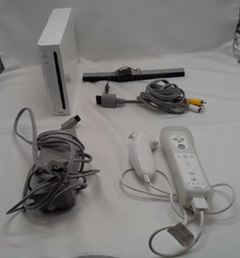 Nintendo Wii Console Bundle With Cables, Controller, and Sensor