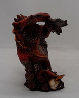 Fantasy Mythical Dragon on Headstone Figure Collectable