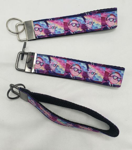 Load image into Gallery viewer, Rick and Morty 5 inch wristlet keychain
