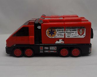 Load image into Gallery viewer, 1999 Bandai Power Rangers Lightspeed Rescue Deluxe Pyro 1 Red Fire Truck
