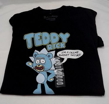 Load image into Gallery viewer, Rick and Morty Teddy Small Black Shirt
