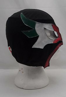 Load image into Gallery viewer, Black, Green, and Red Lucha Libre Mexican Wrestling Mask
