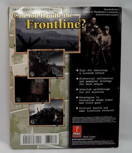 Medal Of Honor: Frontline Strategy Guide By Mark Cohen 2002