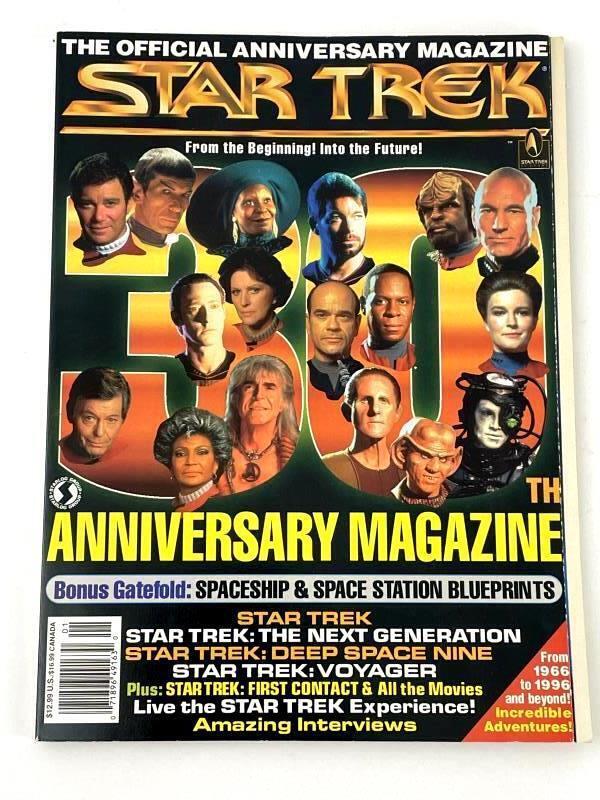 Load image into Gallery viewer, Vtg Starlog 1996 Star Trek Official Anniversary Magazine Beginning to the Future
