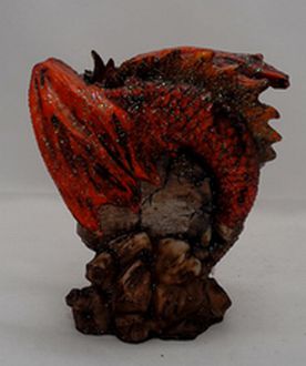 Fantasy Mythical Dragon on Headstone Figure Collectable