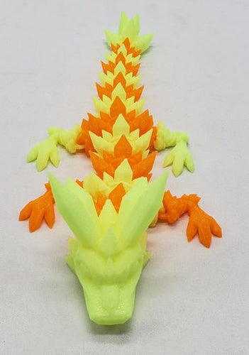 Articulated baby crystal dragon
