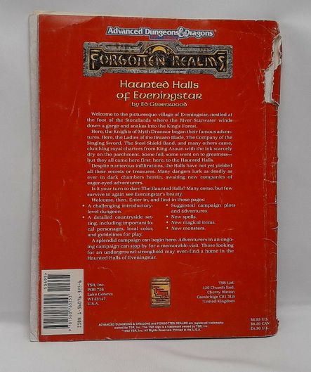 Advanced D&D Forgotten Realms Haunted HAlls Evening Star 1992 #9354