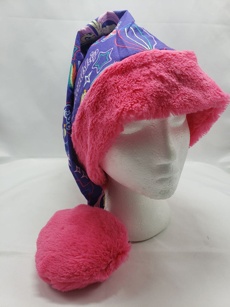 Load image into Gallery viewer, Deluxe Santa Hat Large fit My Little Pony with fuzzy ball
