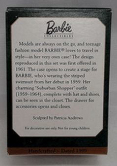 Load image into Gallery viewer, Hallmark Travel Case &amp; Barbie Ornament 1999 (New)
