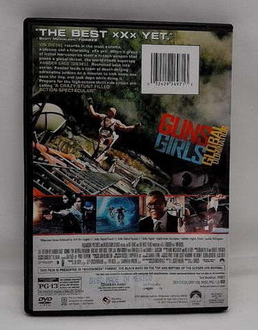 XXX Return Of Xander Cage DVD 2017