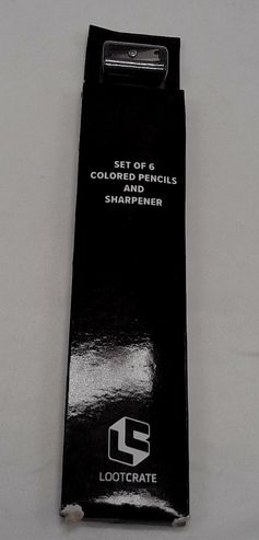 Loot Crate Exclusive Set of 6 Colored Pencils And Sharpener New