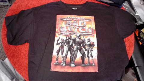 Black Star Wars The Bad Batch 2X Size Shirt