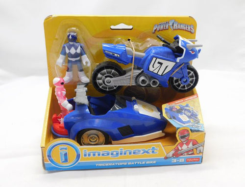 Fisher Price Power Rangers Imaginext Pink Blue cycle NEW Battle Bike Triceratops