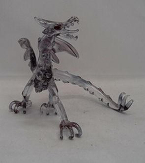Glass Purple Dragon Figurine