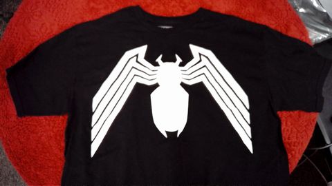 Black Marvel Venom/Spiderman Suit Size XL Shirt