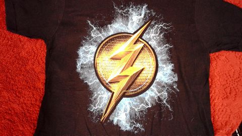 The Flash Logo DC Justice League Shirt Size M Color Black