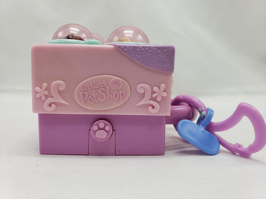 Hasbro Littlest Pet Shop Teeniest Tiniest Mini Compact Playset 2006 Pink Puppy