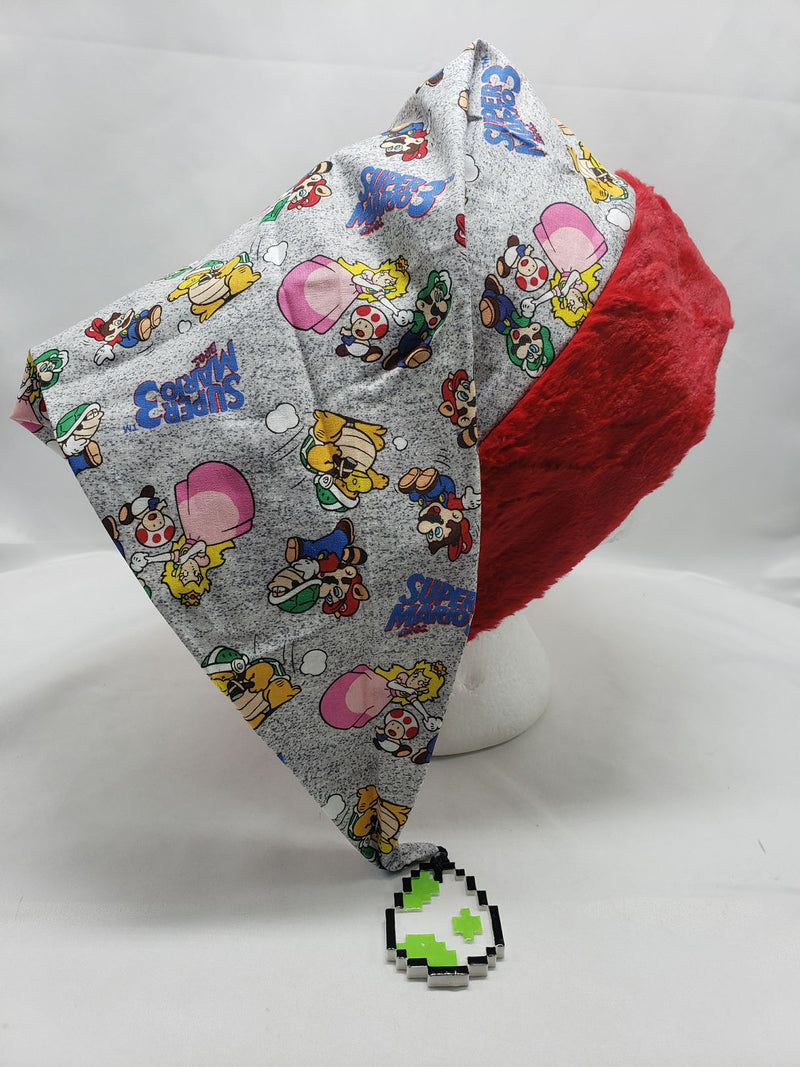 Load image into Gallery viewer, Deluxe Santa Hat Large fit Super Mario with Yoshi egg charm
