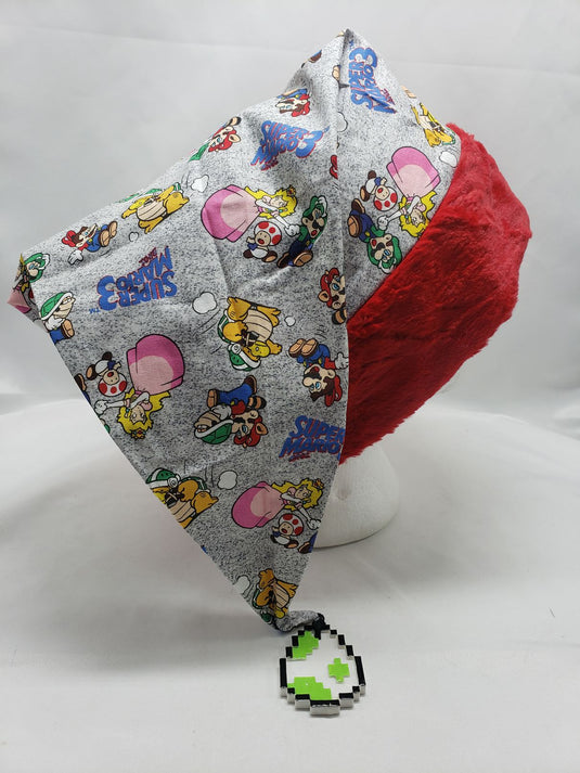 Deluxe Santa Hat Large fit Super Mario with Yoshi egg charm
