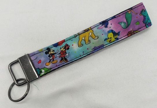 Character collage 5 inch wristlet keychain