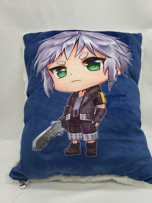 Load image into Gallery viewer, Ruki chibi kingdom hearts 14in minky throw pillow
