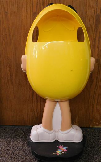 M&M Character Collectible Yellow Peanut Store Display 41" on Wheels 2004