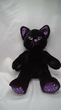 Build a Bear Halloween Starry Sky Night Black Cat Kitty Plush Stuffed Animal