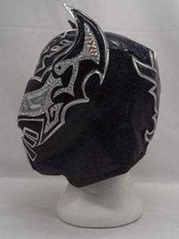 Load image into Gallery viewer, Pro Grade Mexican Luchador Lucha Libre Lycra Mask Sin Cara Cinta de Oro - Black
