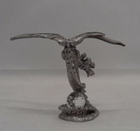 Spoontiques Pewter CMR867 Red Eye Dragon Rising Crystal