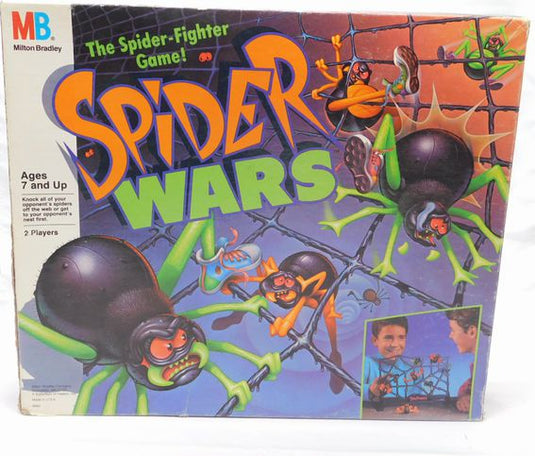 Milton Bradley Spider Wars Game 1988 Complete Vintage Halloween Board Game