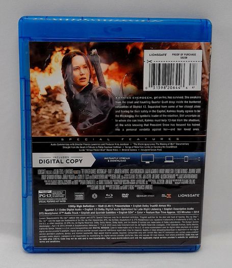 The Hunger Games: Mockingjay 2014 Blu-ray DVD