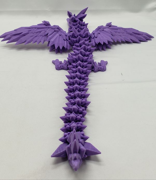 Load image into Gallery viewer, Articulated flying crystal dragon 3D print
