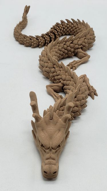 Load image into Gallery viewer, Articulated dragon wood PLA
