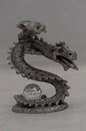 Spoontiques Pewter CMR867 Red Eye Dragon Rising Crystal