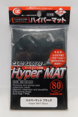 KMC Hyper Matte Black Sleeves - 80 Count (New)