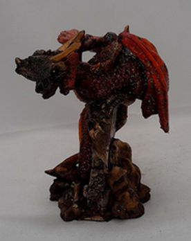 Load image into Gallery viewer, Fantasy Mythical Dragon on Headstone Figure Collectable
