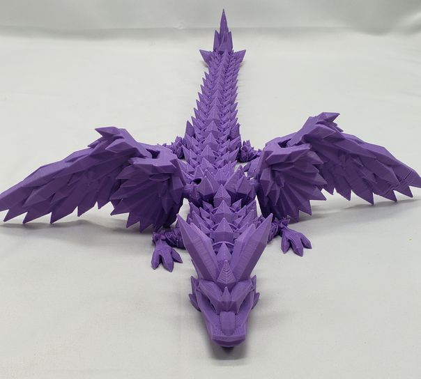Load image into Gallery viewer, Articulated flying crystal dragon 3D print
