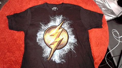 The Flash Logo DC Justice League Shirt Size M Color Black