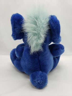 Load image into Gallery viewer, 1991 KODAK KOLORKINS 10&quot; Plush Dark Blue Mohawk FOCUS Stuffed Animal VINTAGE
