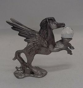 Load image into Gallery viewer, Spoontiques Pewter Figure Figurine Pegasus Winged Horse With Crystal
