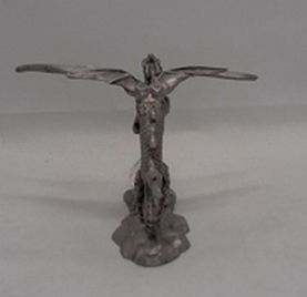 Load image into Gallery viewer, VTG Spoontiques Pewter Miniature Winged Dragon with Swarovski Crystal 1987
