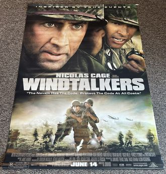 Windtalkers - Huge 4' x 5.5' 2 Sided Theater Vinyl Poster Banner 2002