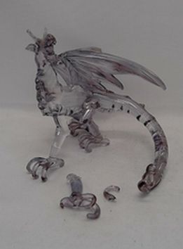 Glass Purple Dragon Figurine