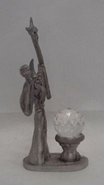 Load image into Gallery viewer, Vintage Spoontiques Pewter Evil Wizard With Crystal Ball (HMR1527)
