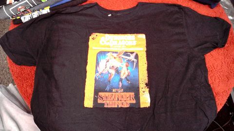 Black Dungeons and Dragons Stranger Things Size 2XL Shirt