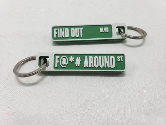 F@*# around and find out keychain censored 2.5 in